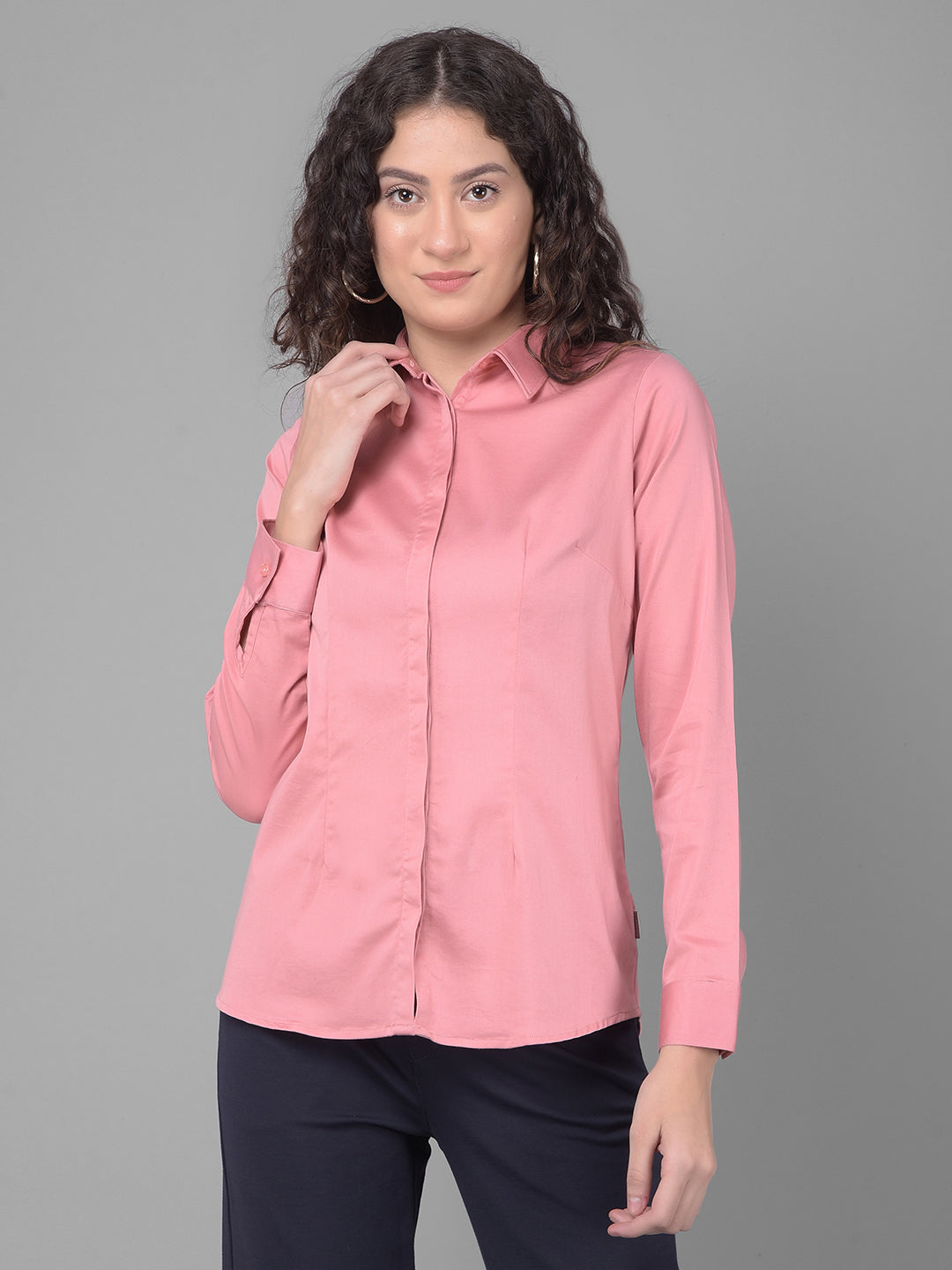 Pink Shirt-Women Shirts-Crimsoune Club