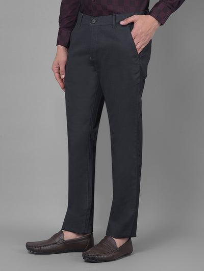 Black Printed Trousers-Men Trousers-Crimsoune Club