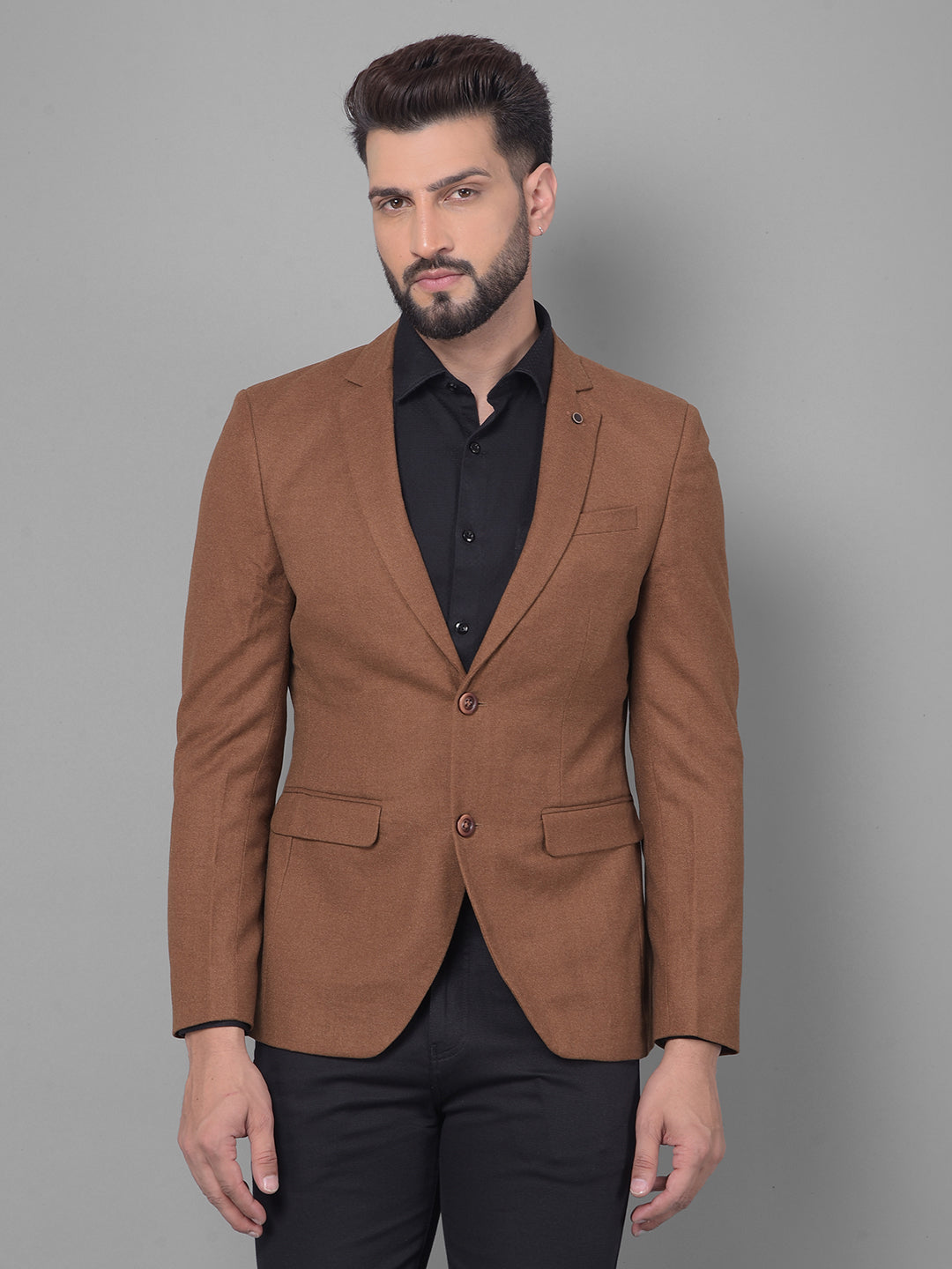 Brown Blazer-Men Blazers-Crimsoune Club