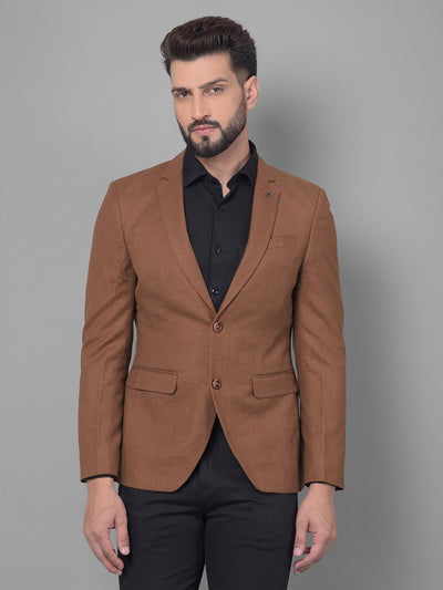 Brown Blazer-Men Blazers-Crimsoune Club