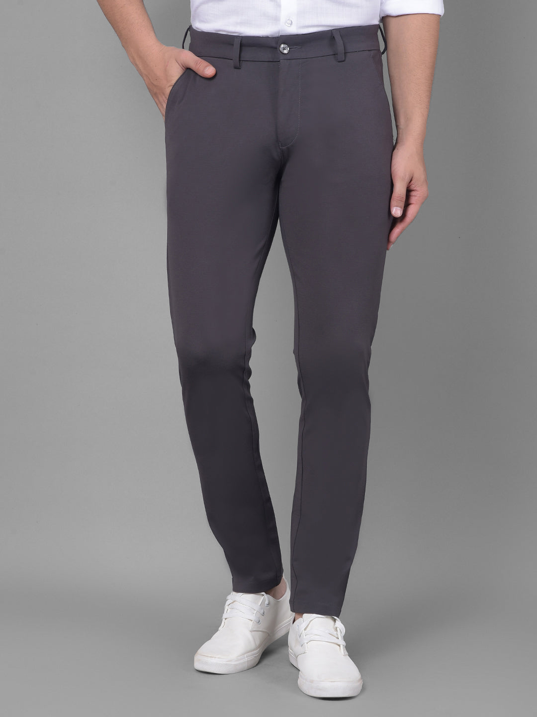 Grey Trousers-Men Trousers-Crimsoune Club
