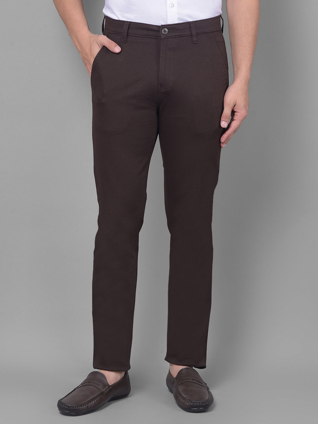 Brown Trousers-Men Trousers-Crimsoune Club