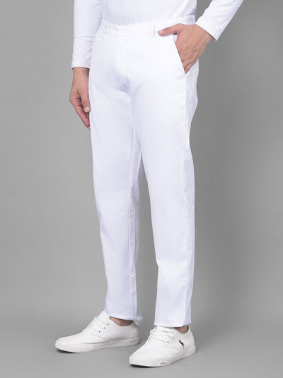 White Trousers-Men Trousers-Crimsoune Club