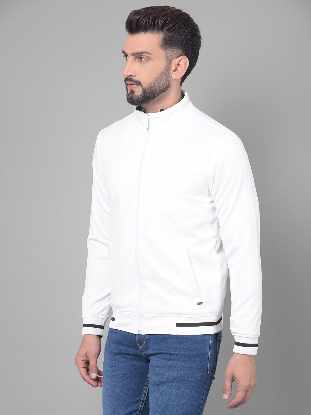 White Bomber Jacket-Men Jackets-Crimsoune Club