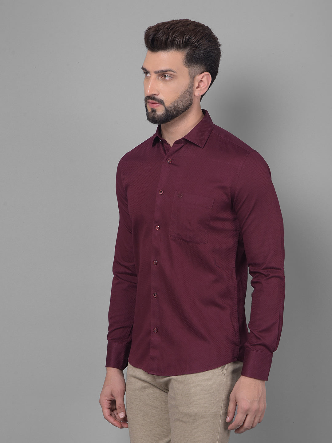 Maroon Shirt-Men Shirts-Crimsoune Club