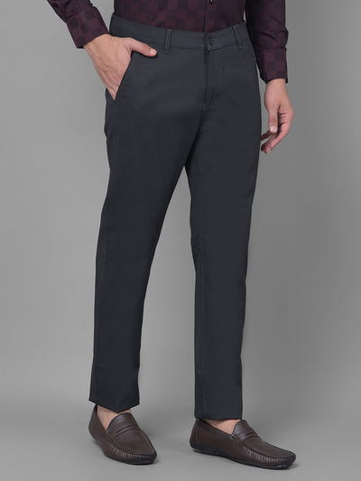 Black Printed Trousers-Men Trousers-Crimsoune Club