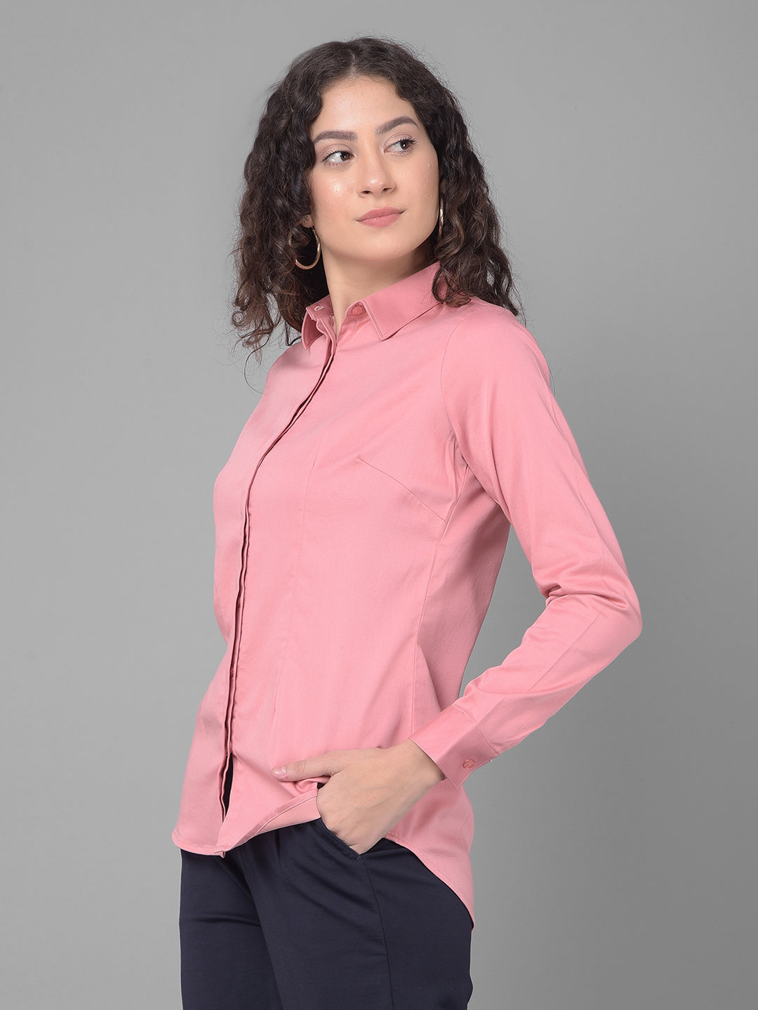 Pink Shirt-Women Shirts-Crimsoune Club