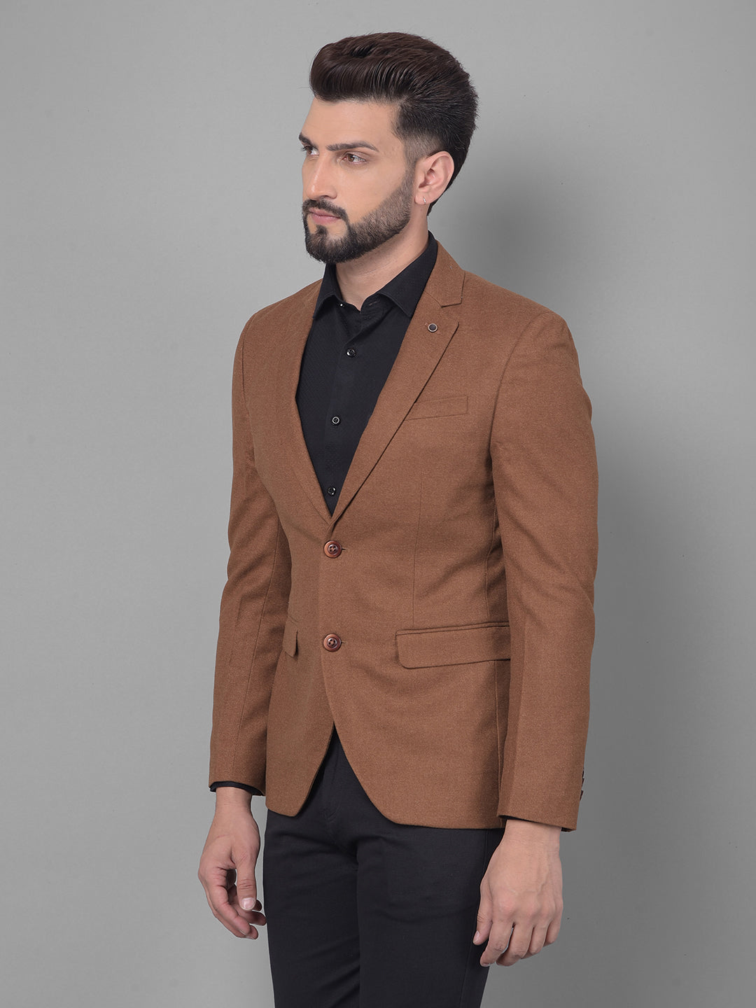 Brown Blazer-Men Blazers-Crimsoune Club