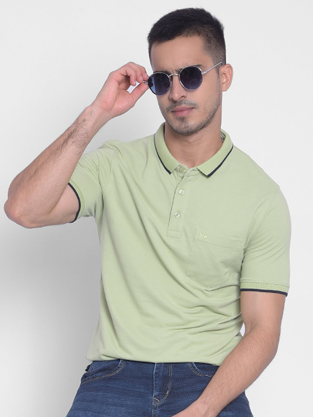 Mint Green T-Shirt-Men T-Shirts-Crimsoune Club