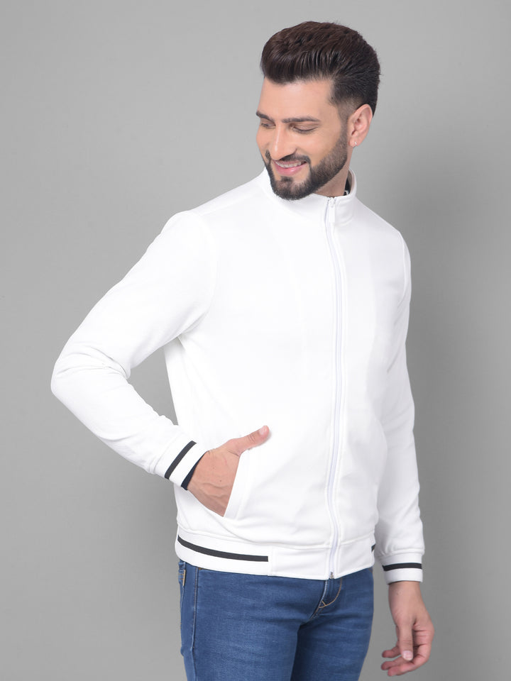 White Bomber Jacket-Men Jackets-Crimsoune Club
