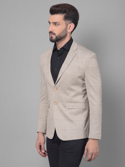 Grey Striped Blazer-Men Blazers-Crimsoune Club