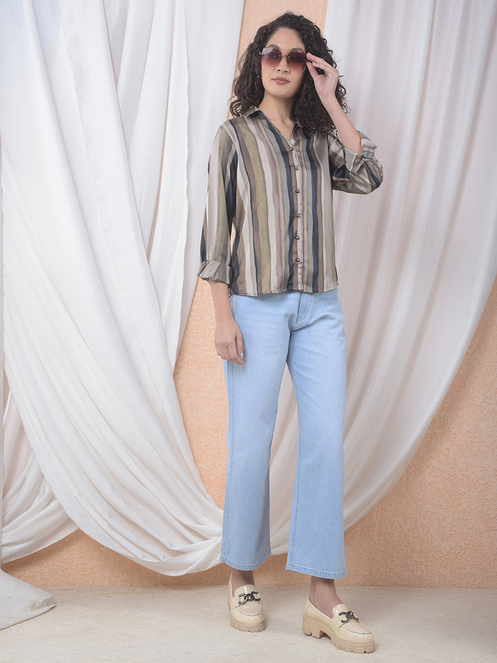 Blue Straight Jeans-Women Jeans-Crimsoune Club
