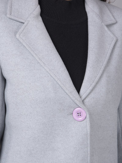 Grey Overcoat-Women Coats-Crimsoune Club