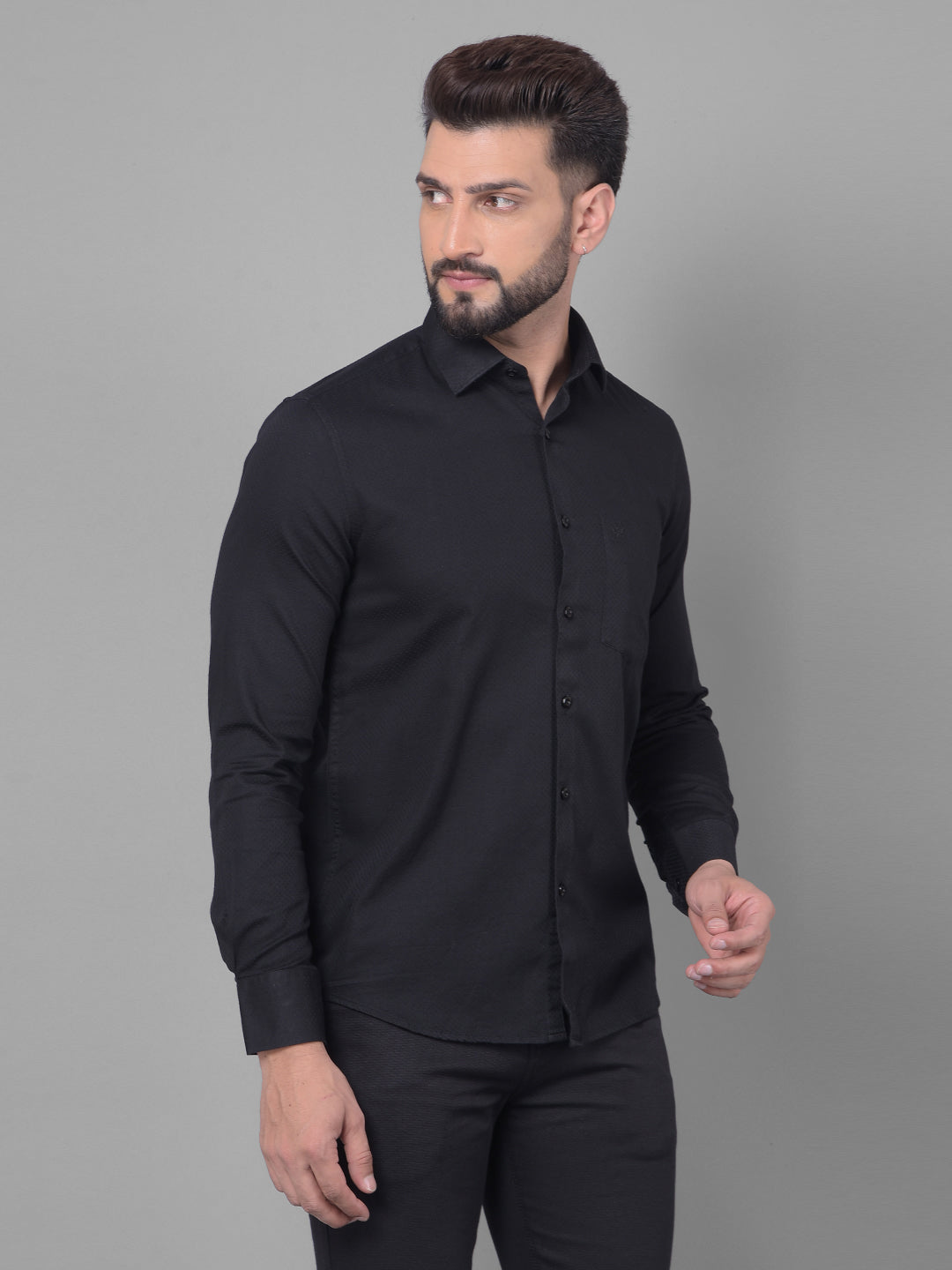 Black Shirt-Men Shirts-Crimsoune Club