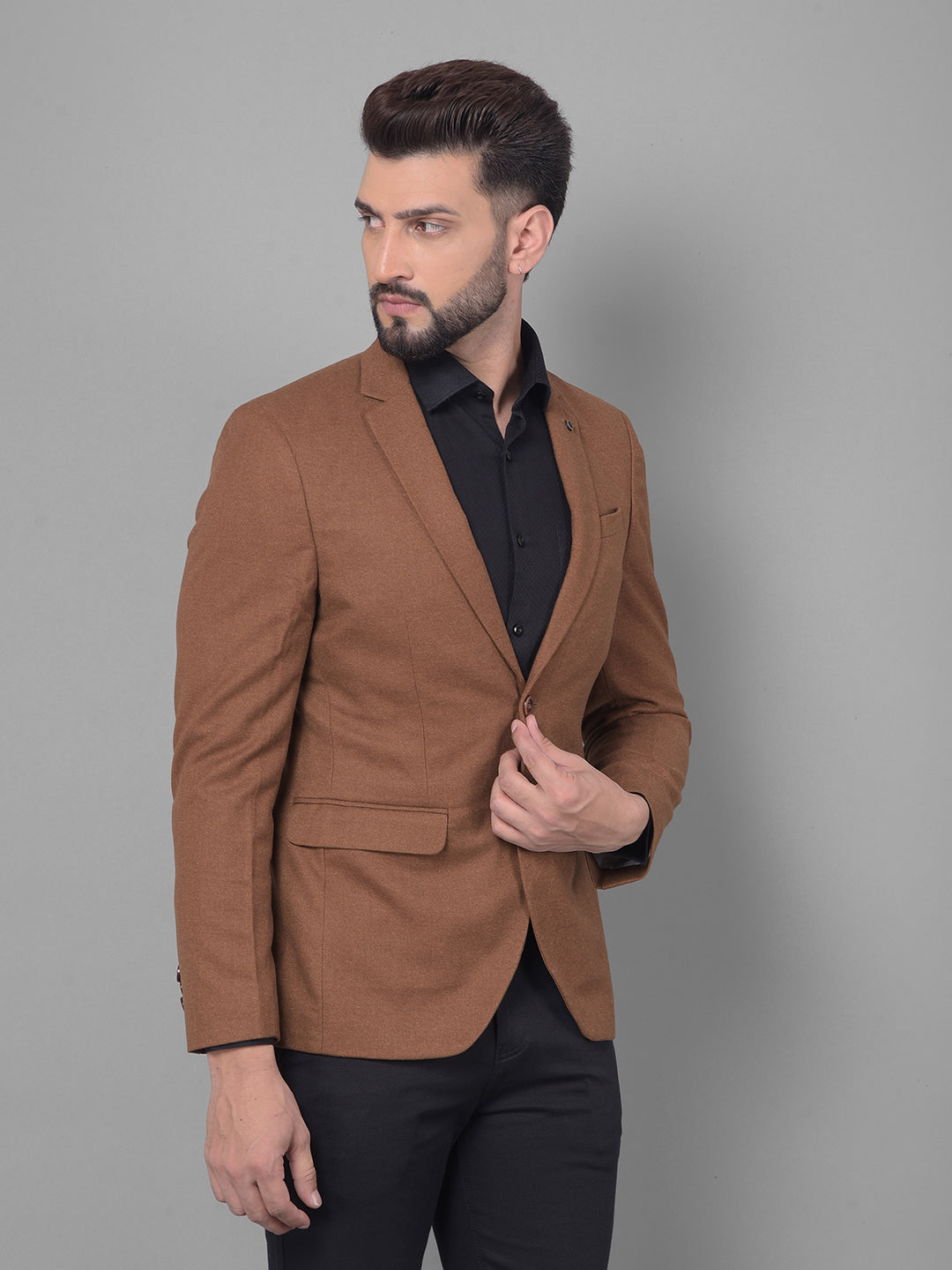 Brown Blazer-Men Blazers-Crimsoune Club