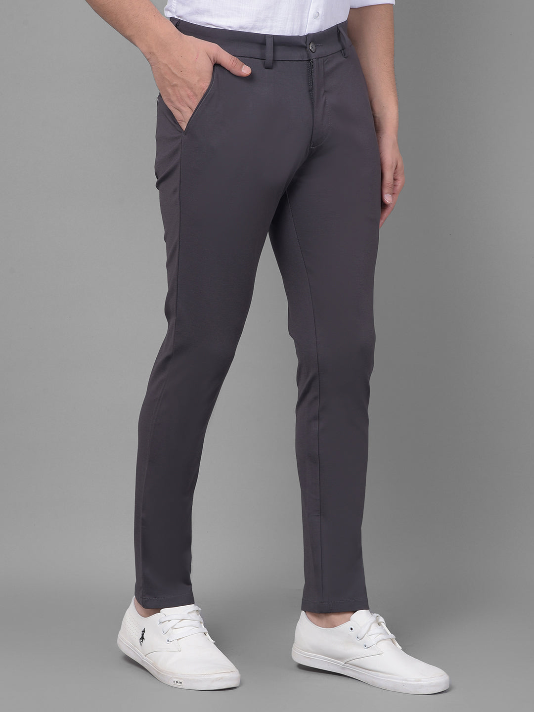 Grey Trousers-Men Trousers-Crimsoune Club