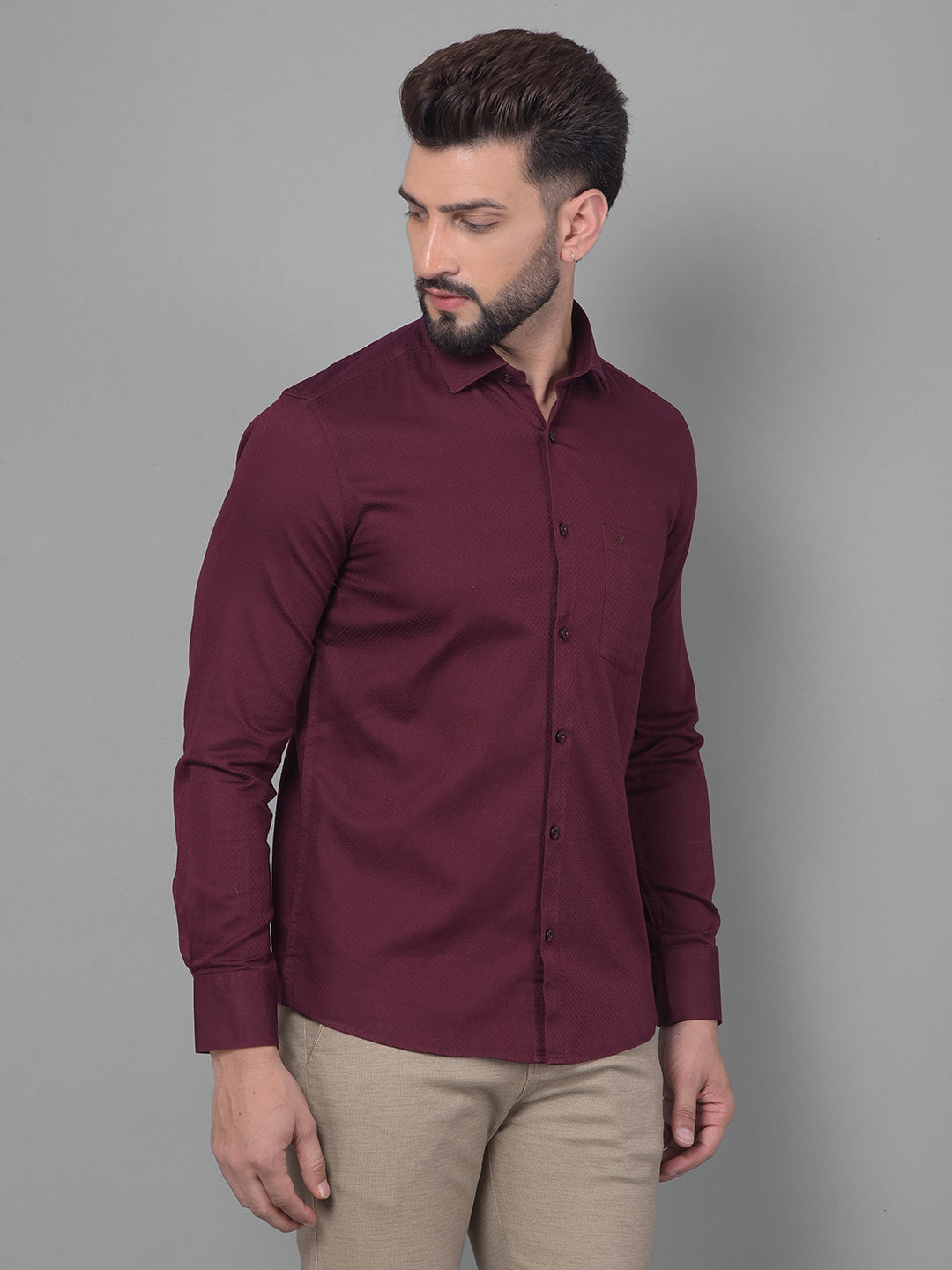 Maroon Shirt-Men Shirts-Crimsoune Club