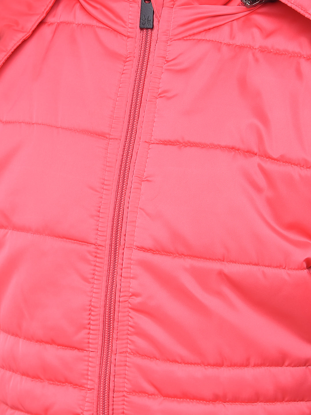 Red Padded Jacket With Hood-Girls Jackets-Crimsoune Club