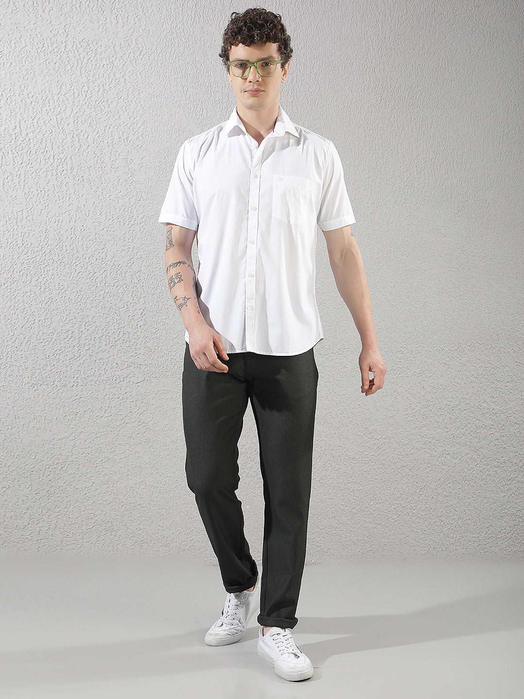 White 100% Cotton Shirt-Men Shirts-Crimsoune Club