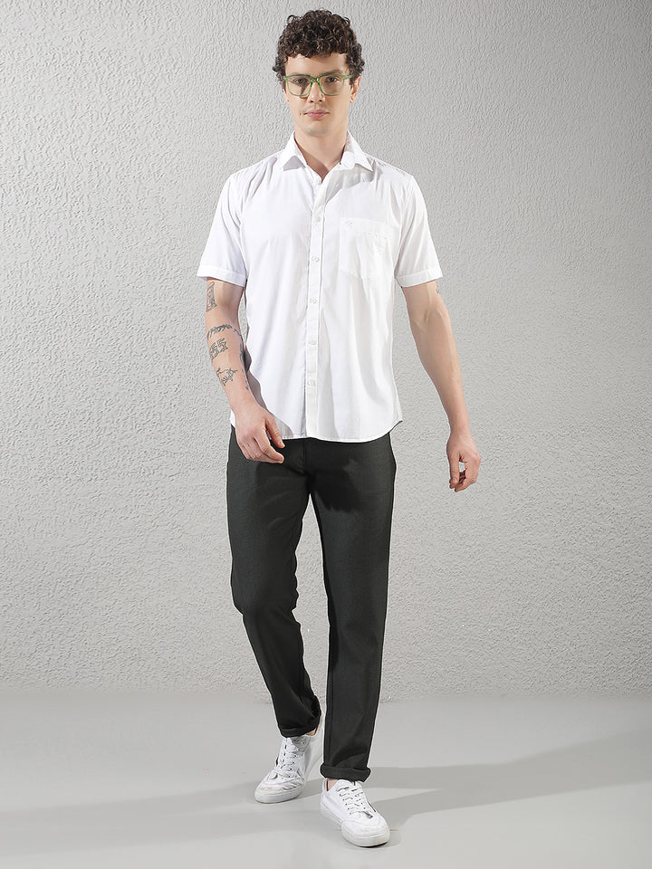 White 100% Cotton Shirt-Men Shirts-Crimsoune Club