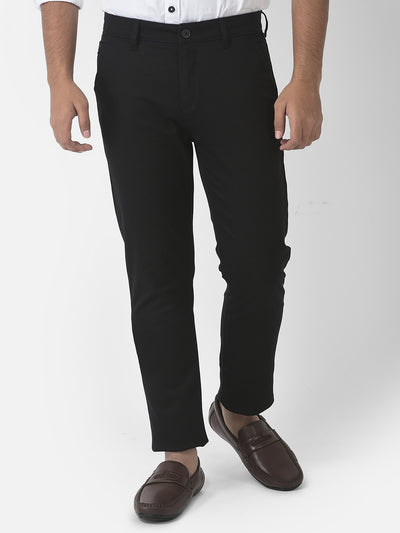 Black Chino Trousers-Boys Trousers-Crimsoune Club