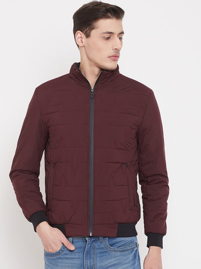 Solid Maroon Jacket-Mens Jackets-Crimsoune Club