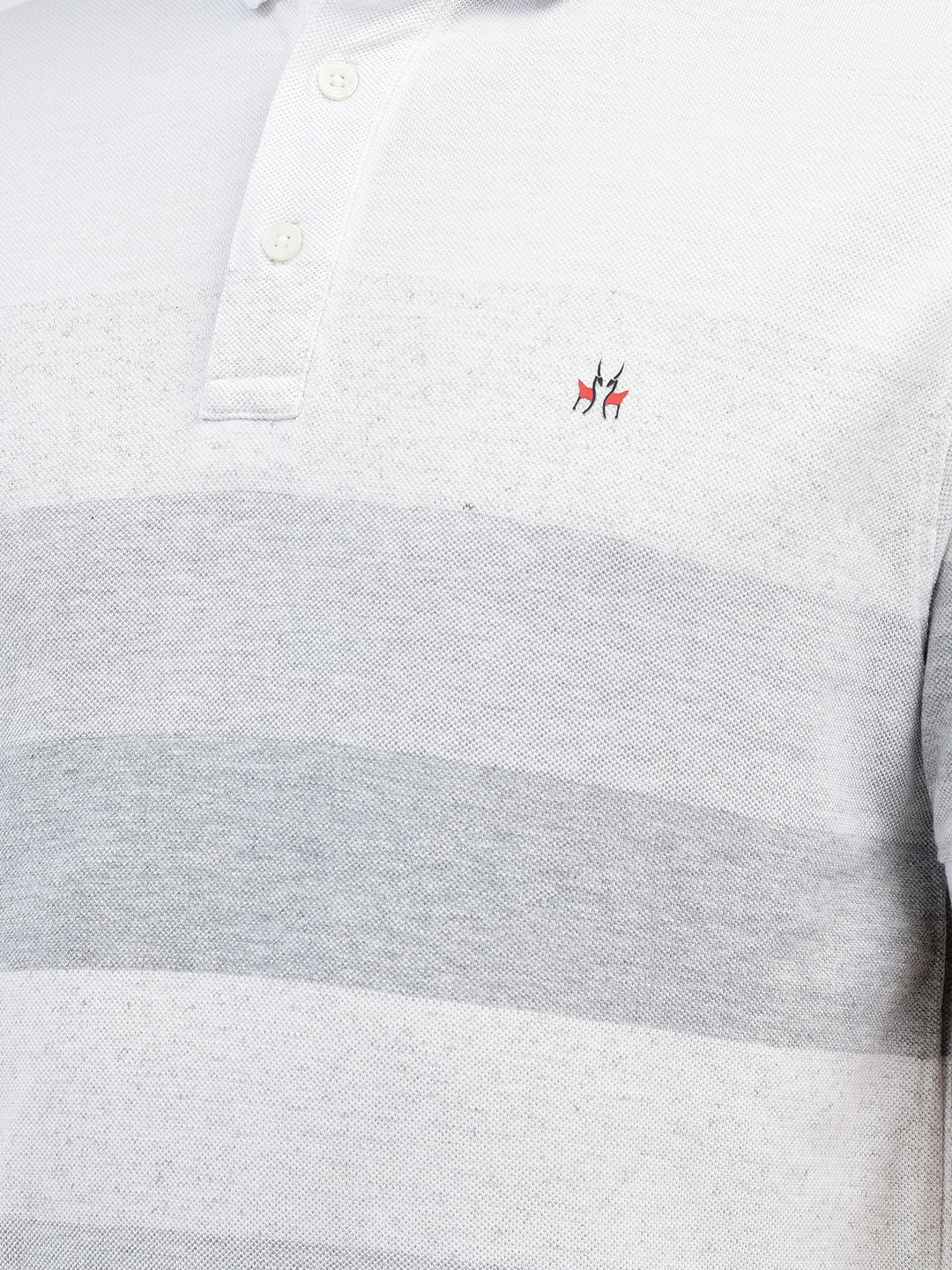 Striped White T-Shirt-Men T-Shirts-Crimsoune Club