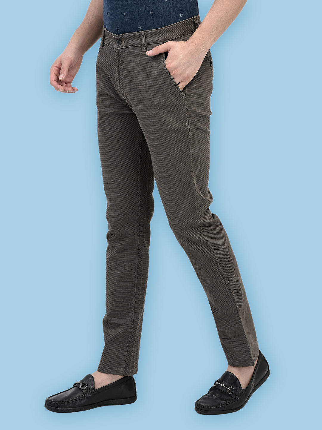 Brown Printed Trousers-Men Trousers-Crimsoune Club