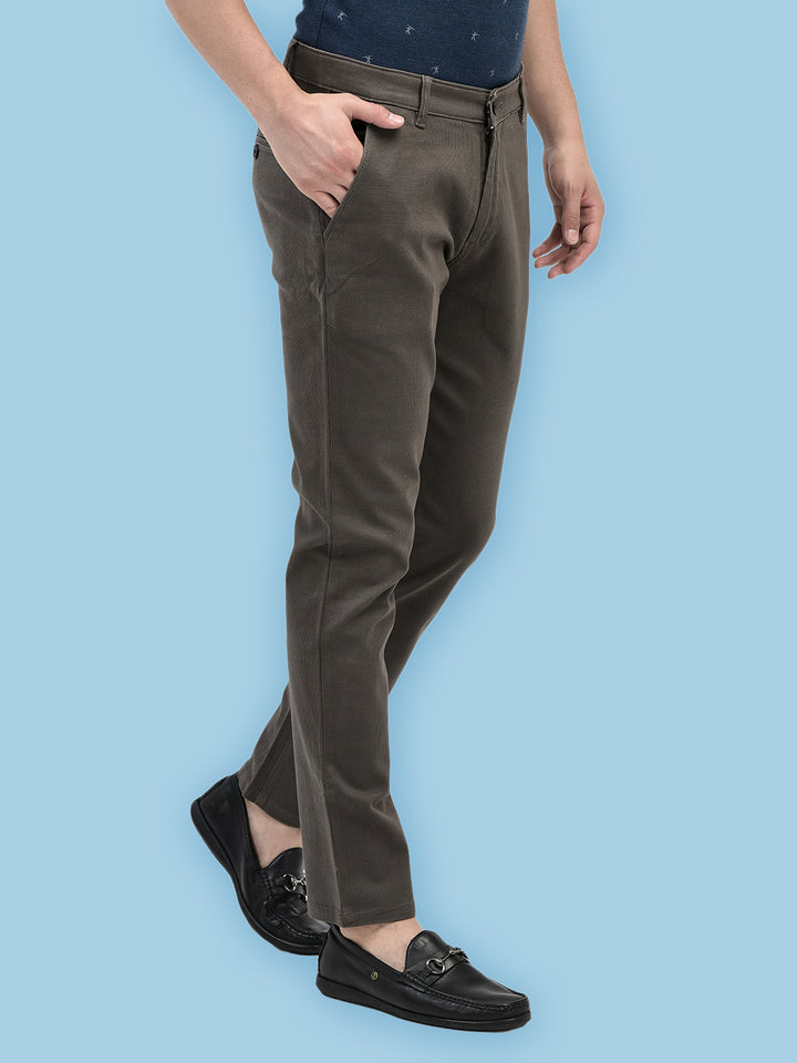 Brown Printed Trousers-Men Trousers-Crimsoune Club