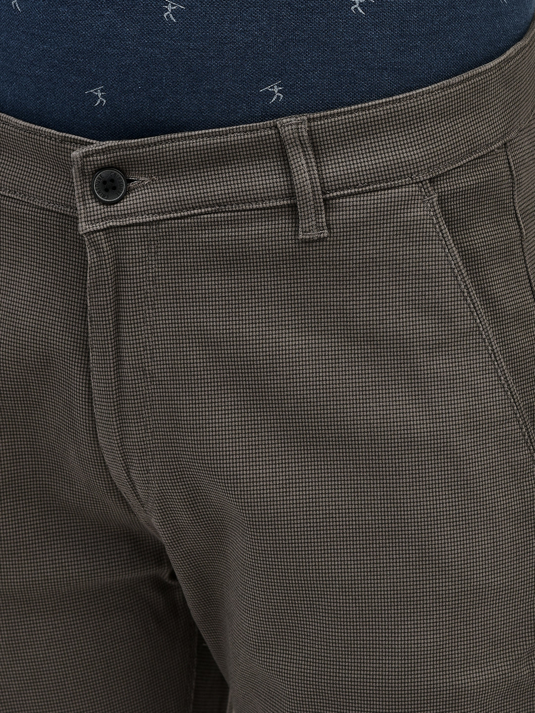 Brown Printed Trousers-Men Trousers-Crimsoune Club