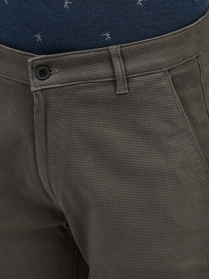 Brown Printed Trousers-Men Trousers-Crimsoune Club