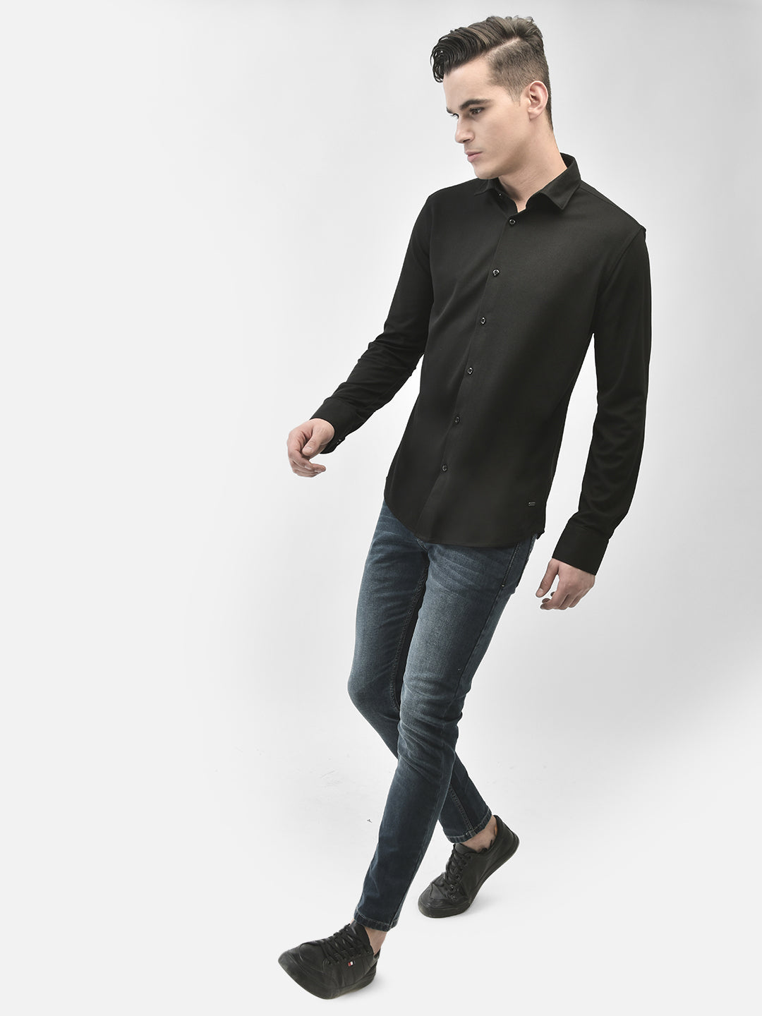 Black Shirt-Men Shirts-Crimsoune Club