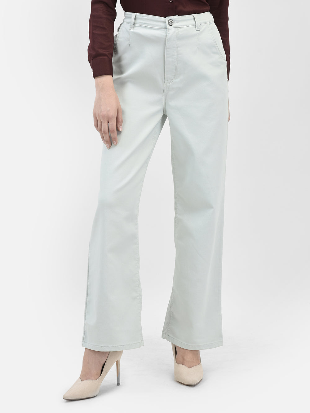 Grey Straight Jeans-Women Jeans-Crimsoune Club