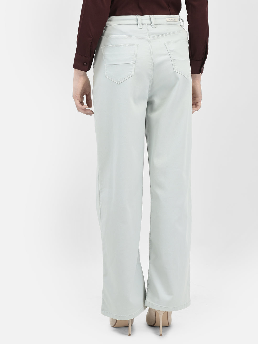 Grey Straight Jeans-Women Jeans-Crimsoune Club