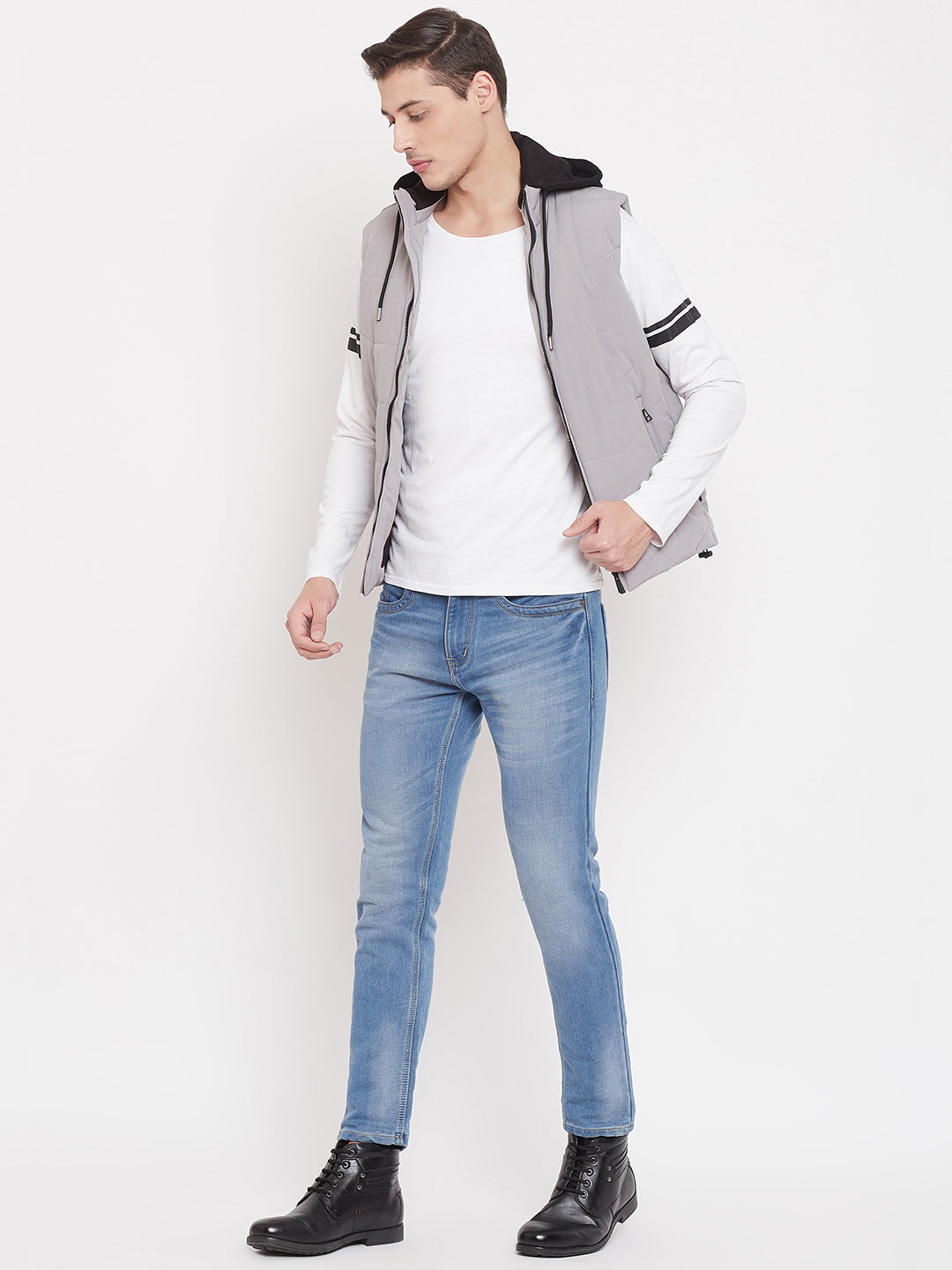 Solid Grey Jacket-Mens Jackets-Crimsoune Club