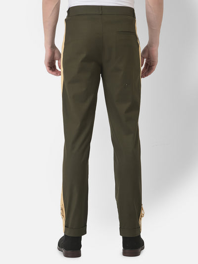 Olive Green Safari Trousers-Men Trousers-Crimsoune Club