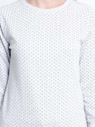 Grey Printed Sweat Shirt-Women Sweatshirts-Crimsoune Club