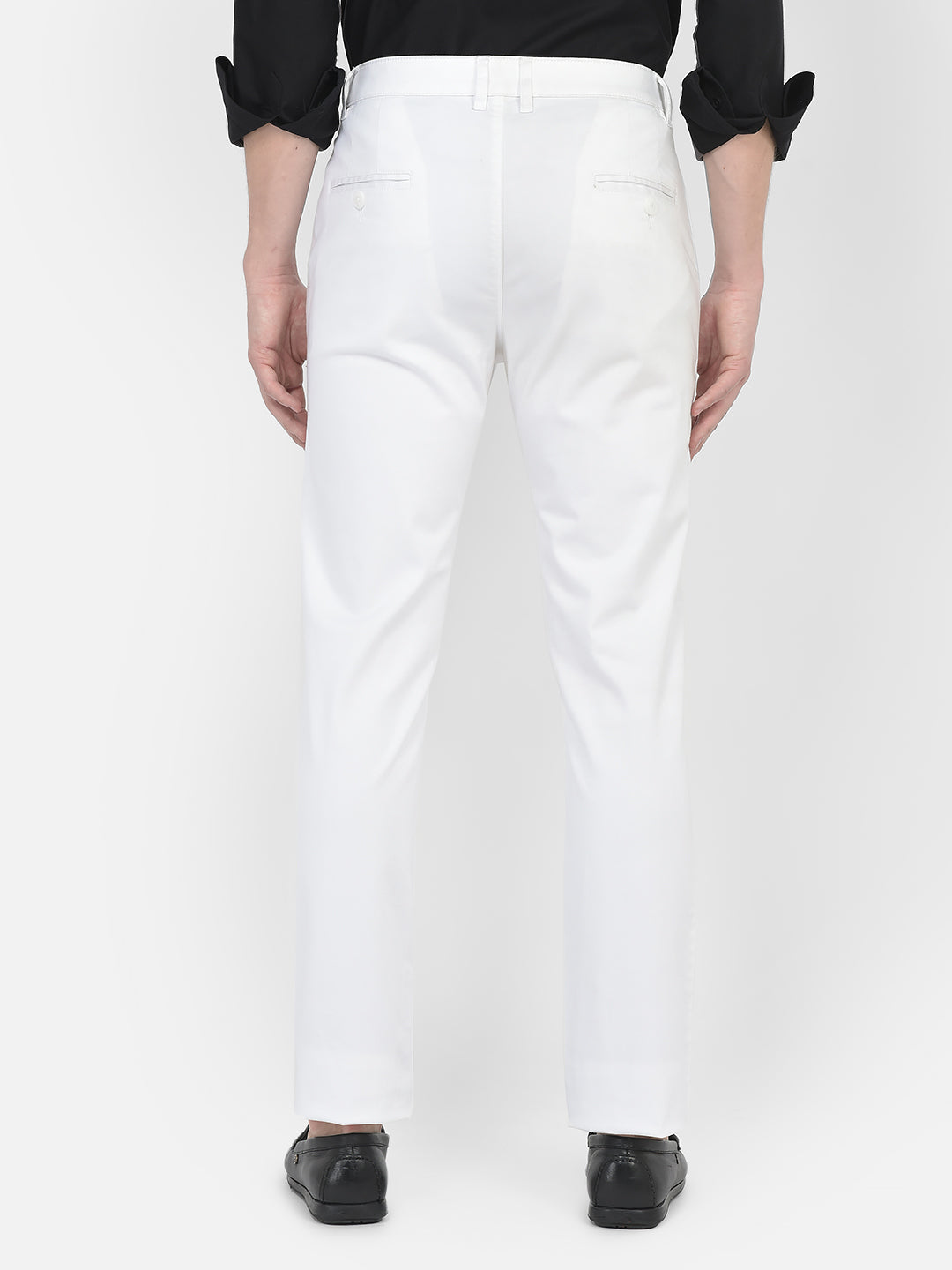 Classic White Trousers-Men Trousers-Crimsoune Club