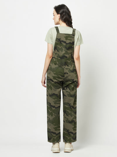 Camouflage Dungarees-Women Dungarees-Crimsoune Club