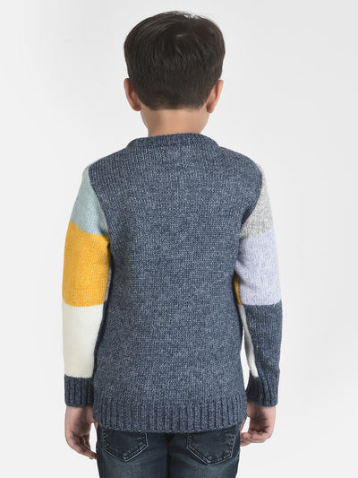 Colour-Blocked Sweater-Boys Sweaters-Crimsoune Club