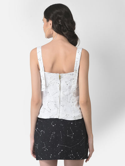 Black Constellation Corset Top-Women Tops-Crimsoune Club