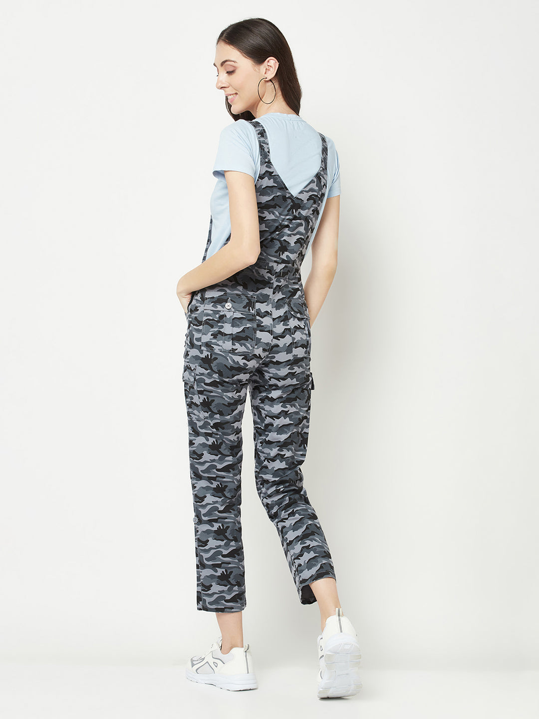 Camouflage Dungarees-Women Dungarees-Crimsoune Club