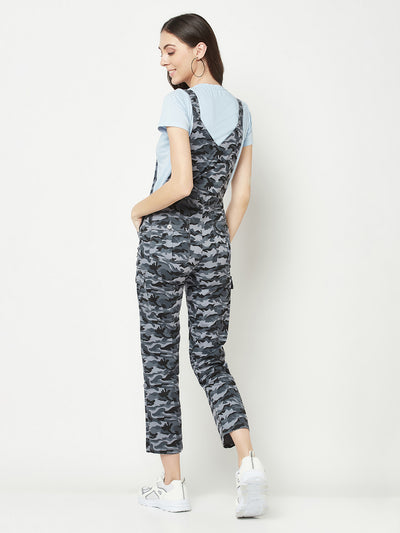 Camouflage Dungarees-Women Dungarees-Crimsoune Club