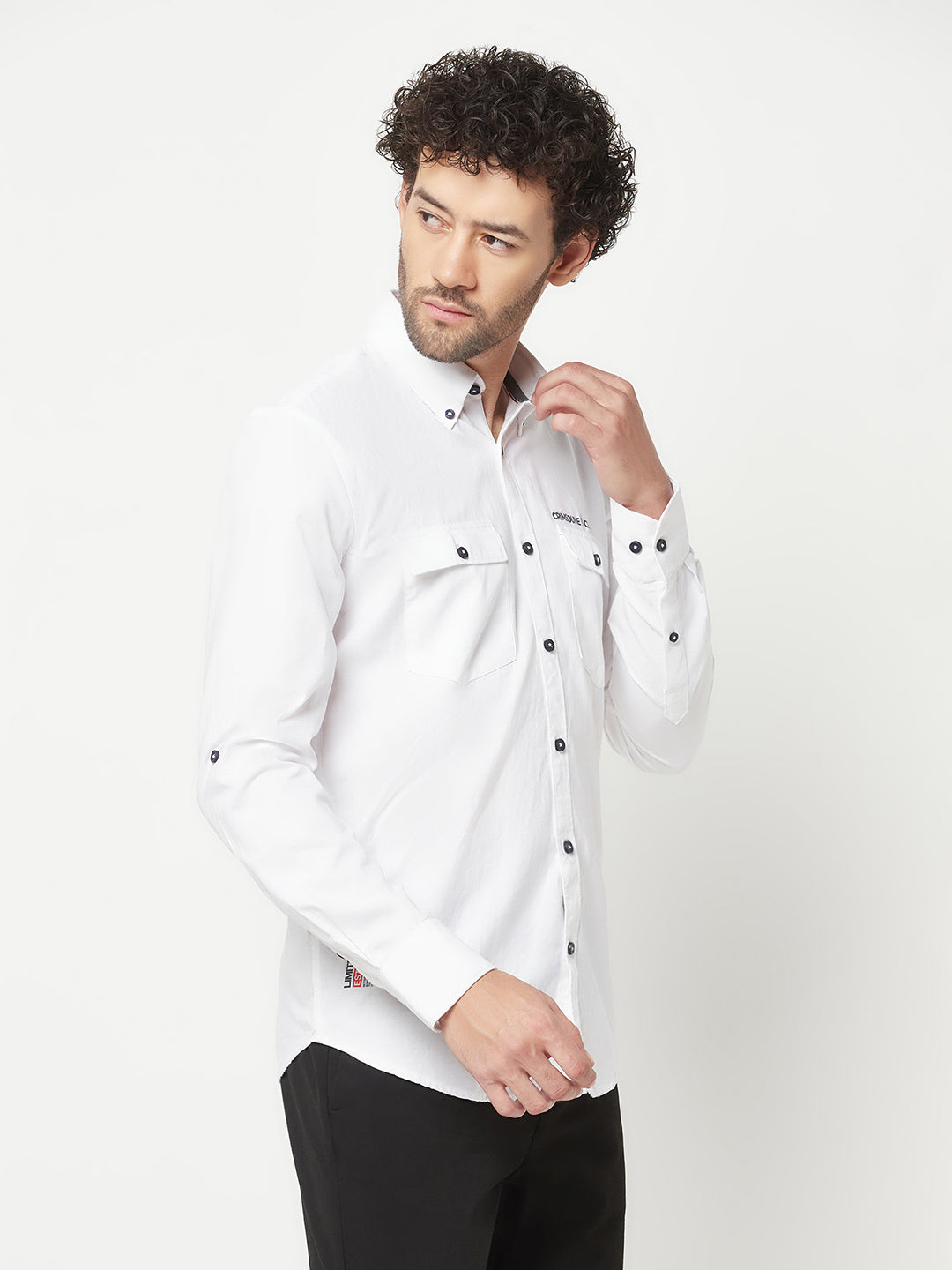 White Patch-Pocket Shirt-Men Shirts-Crimsoune Club