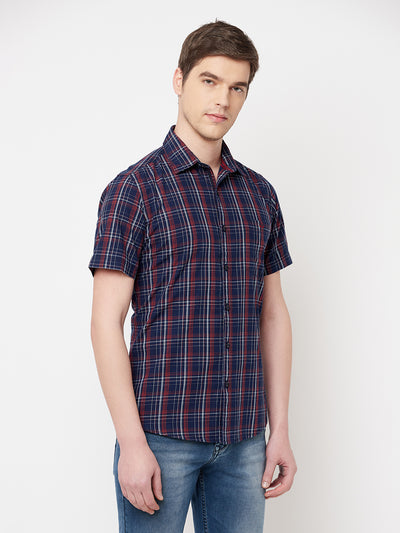 Multi-Colored Checked Casual Shirt-Men Shirts-Crimsoune Club