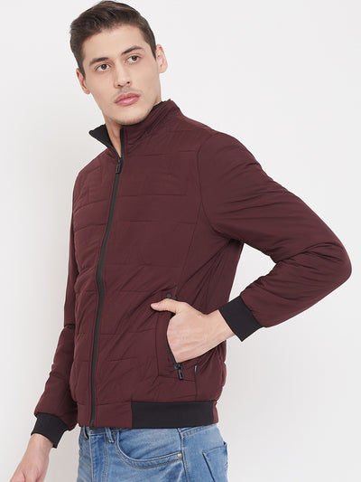 Solid Maroon Jacket-Mens Jackets-Crimsoune Club