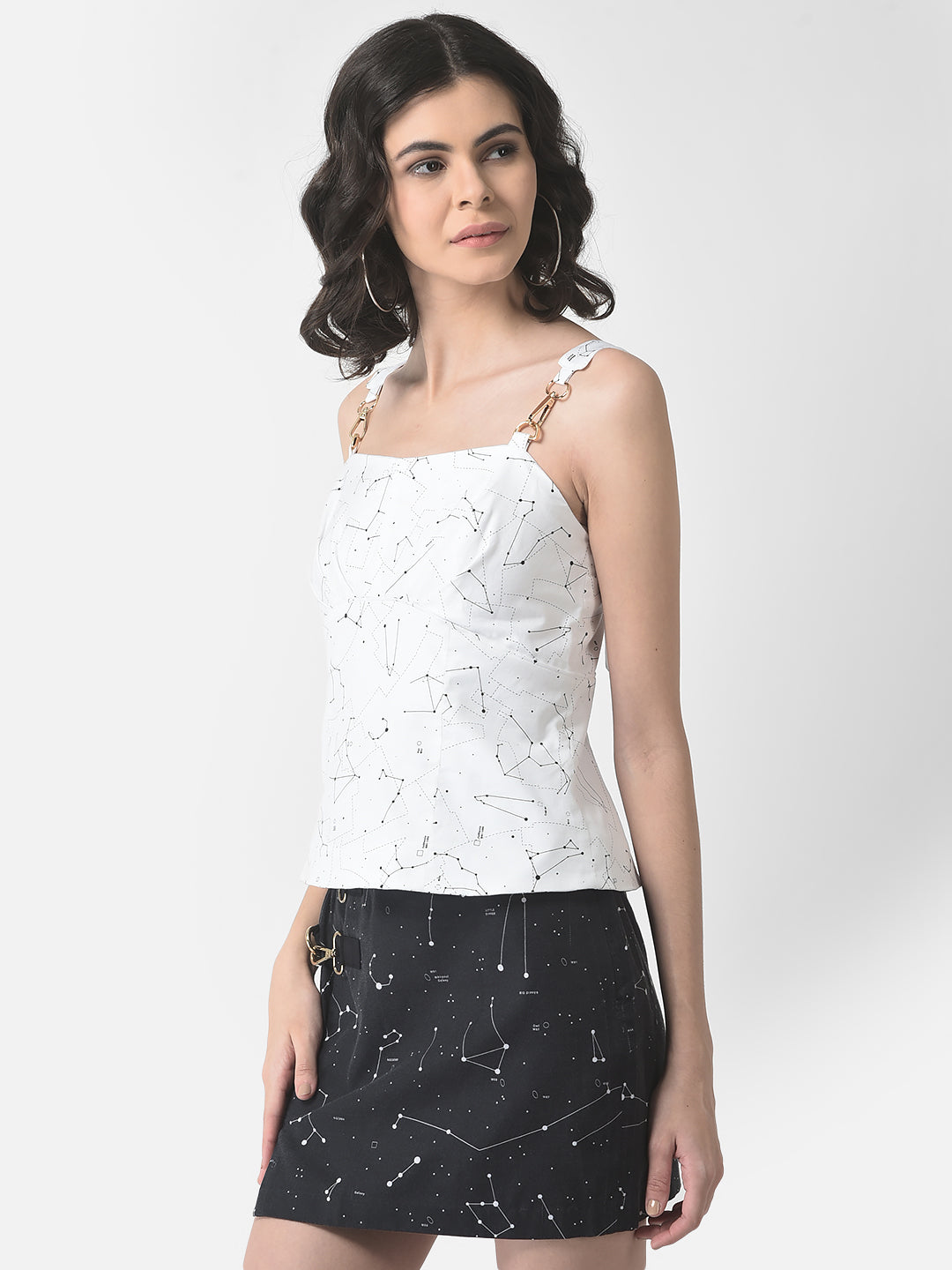 Black Constellation Corset Top-Women Tops-Crimsoune Club