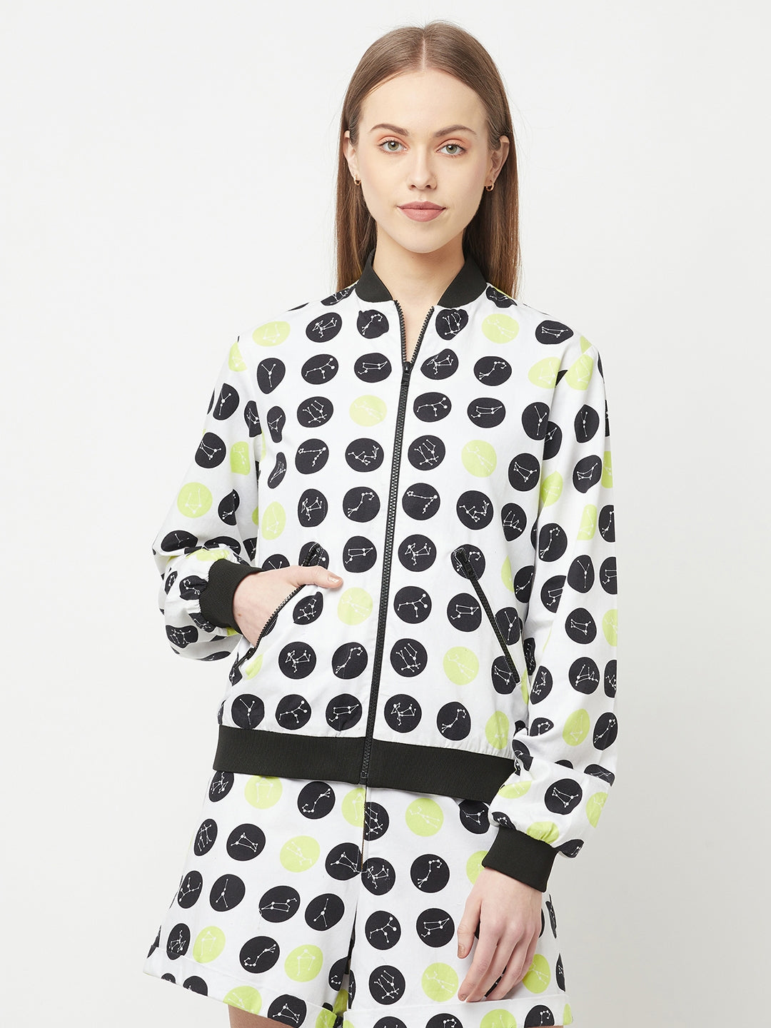 Polka Parka Jacket-Women Jackets-Crimsoune Club