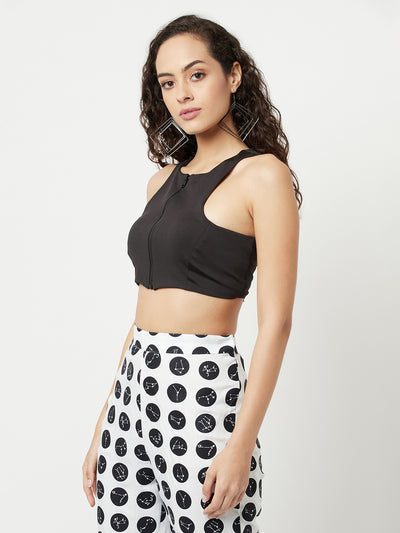 Cropped Zipper Top-Women Tops-Crimsoune Club