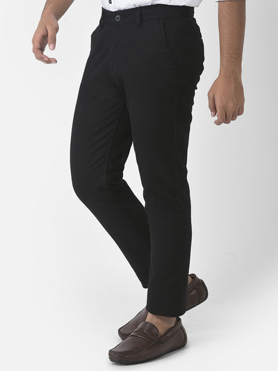 Black Chino Trousers-Boys Trousers-Crimsoune Club